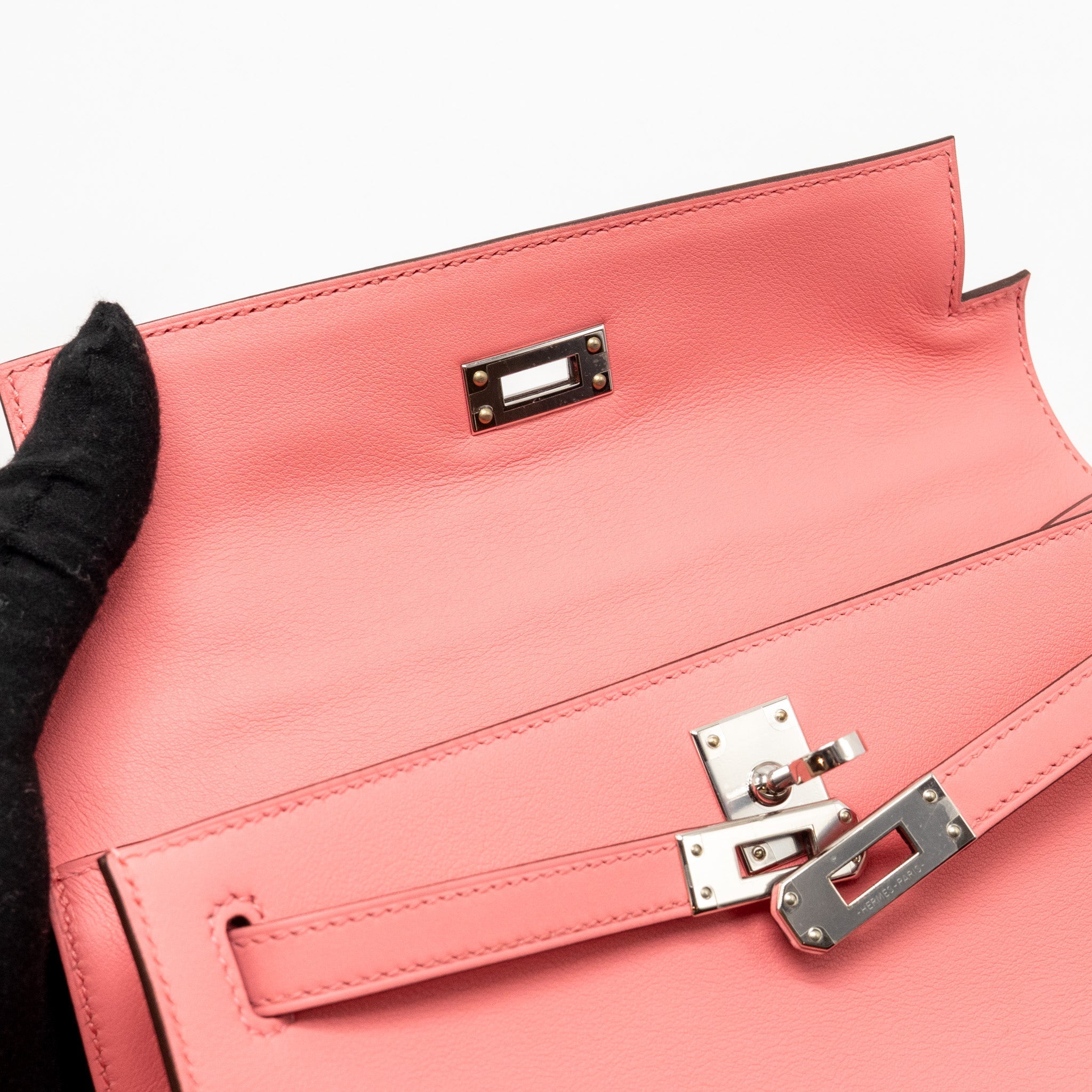 HERMES KELLY POCHETTE SWIFT K4 ROSE ETE SHW