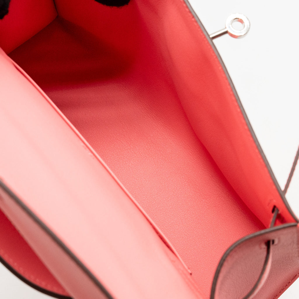 HERMES KELLY POCHETTE SWIFT K4 ROSE ETE SHW