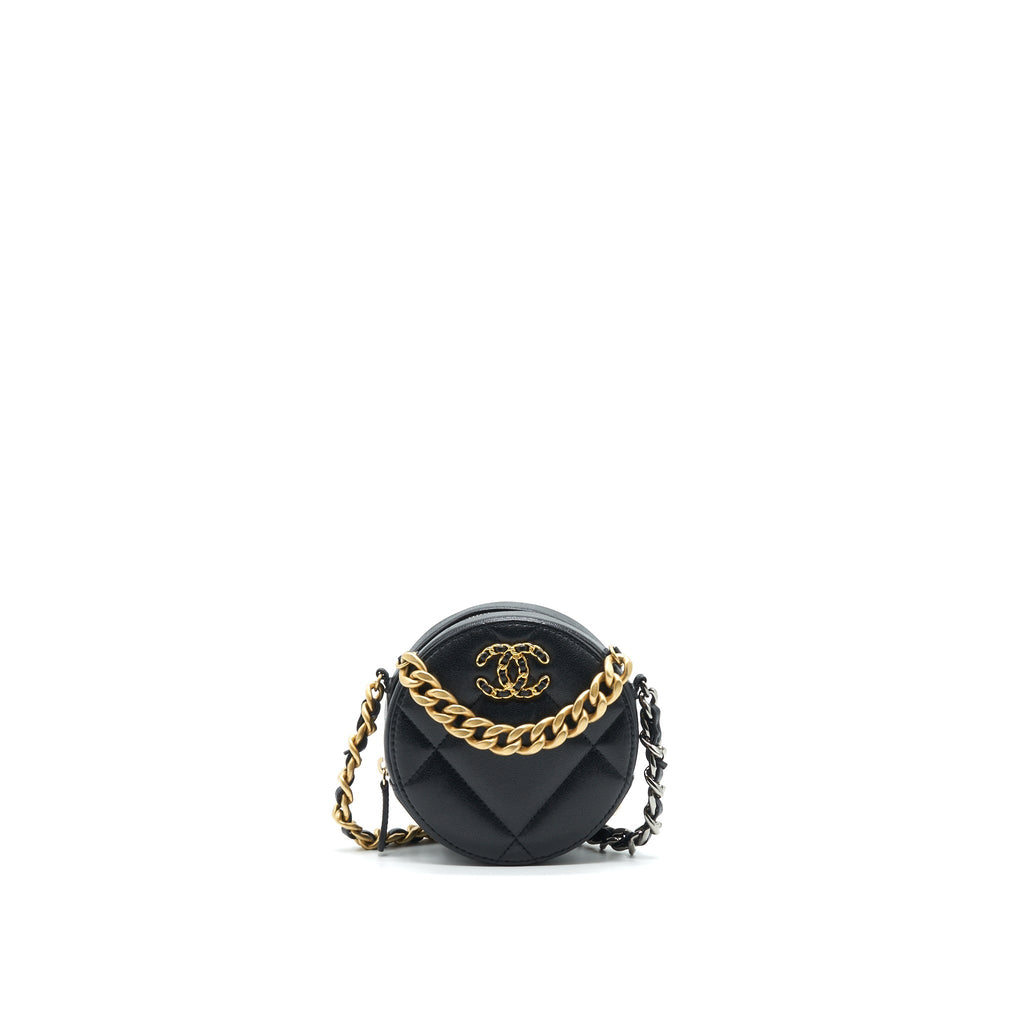 CHANEL 19 CLUTCH WITH CHAIN IN BLACK