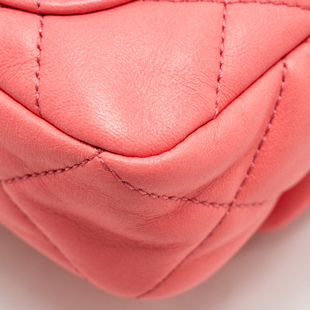 CHANEL MINI FUNKY TOWN FLAP BAG LAMBSKIN PINK GHW (MICROCHIP)