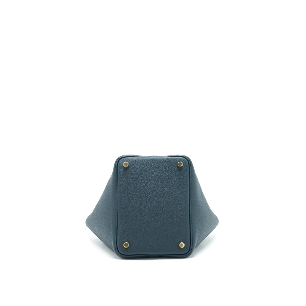 HERMES PICOTIN 18 LOCK BAG VERT CYPRES GHW