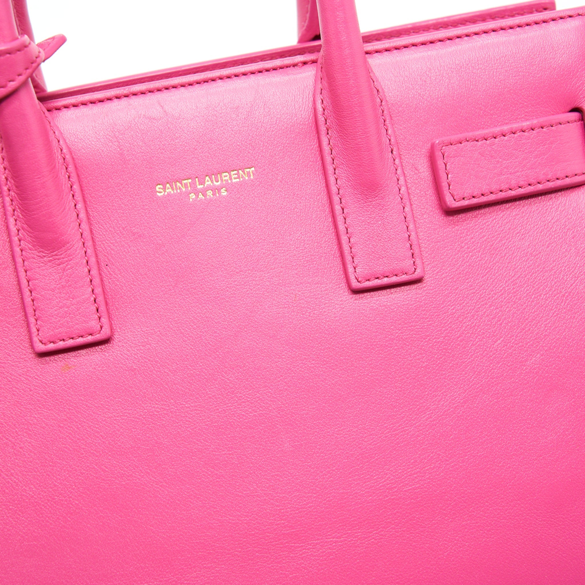 SAINT LAURENT/YSL NANO SAC DE JOUR NANO CALFSKIN PINK GHW