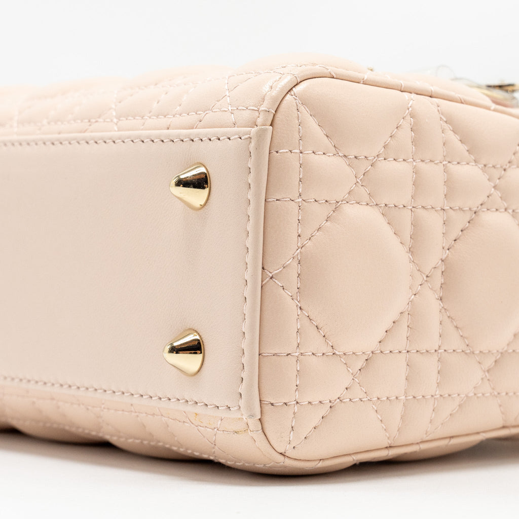 DIOR MY ABC DIOR SMALL LADY DIOR LAMBSKIN PINK LGHW