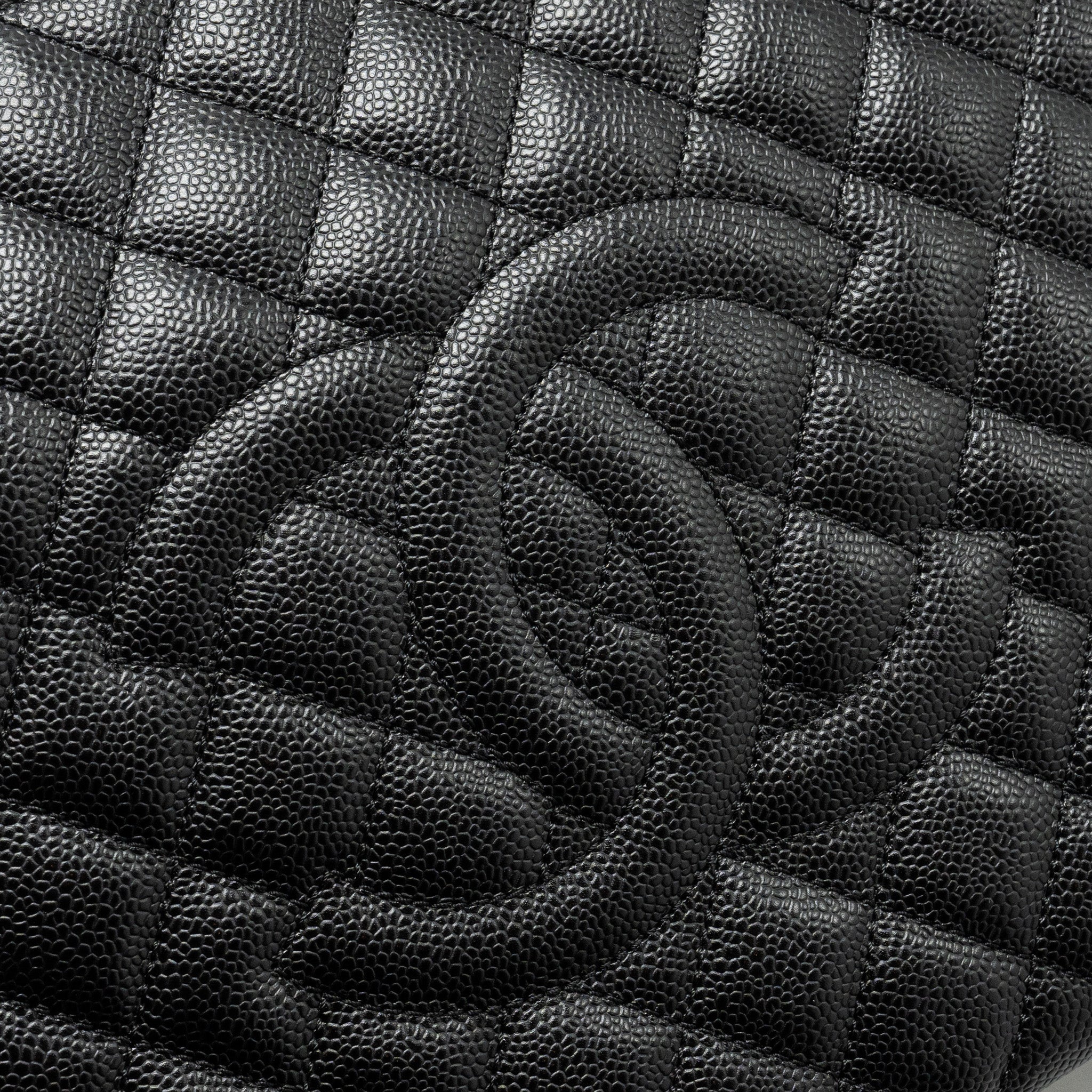 CHANEL GRAND SHOPPING TOTE CAVIAR BLACK SHW