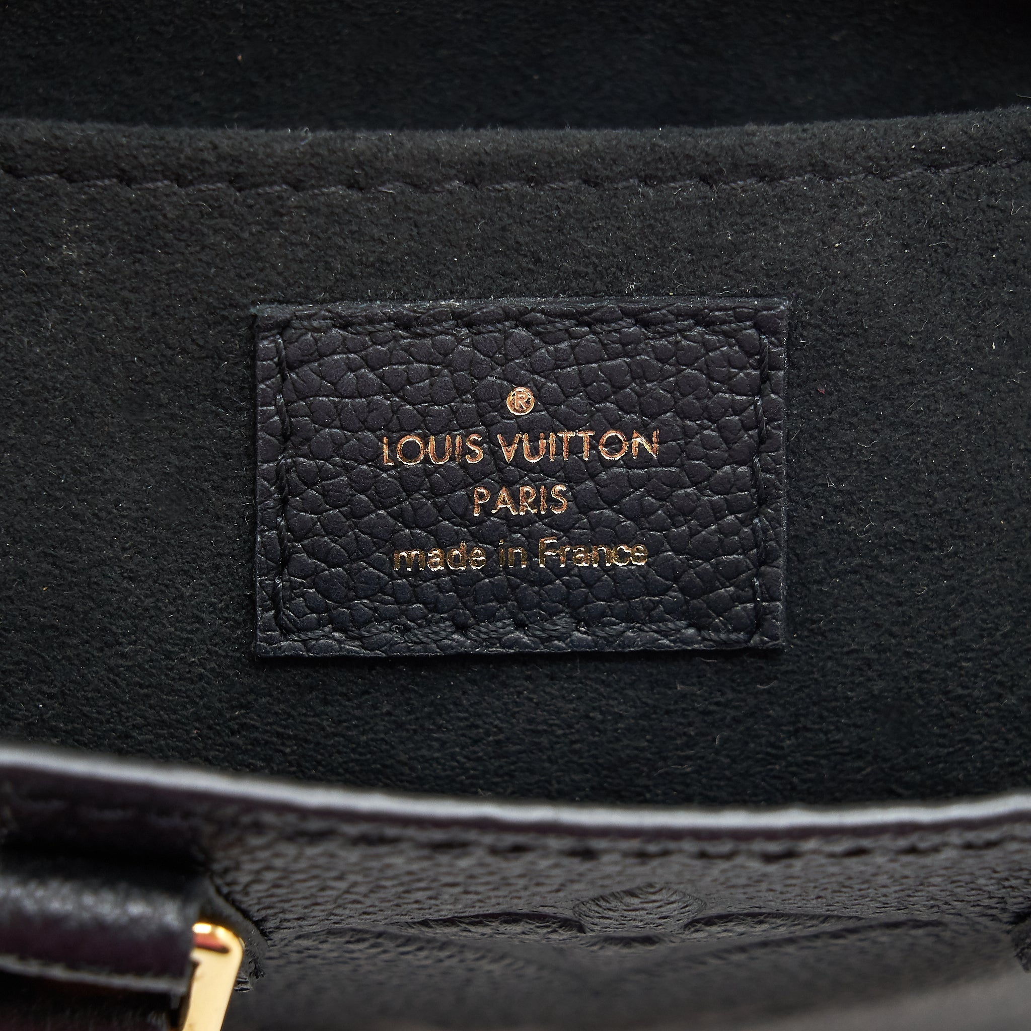 LOUIS VUITTON PETIT SAC PLAT MONOGRAM EMPREINTE BLACK