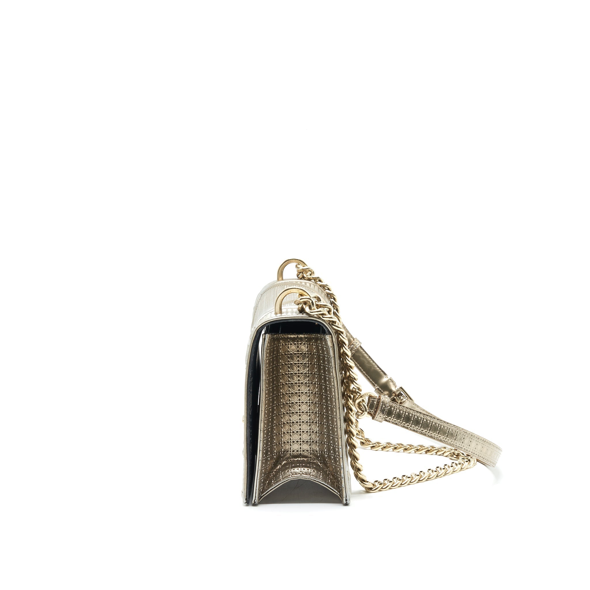 DIOR MEDIUM DIORAMA METALLIC LIGHT GOLD WITH GHW