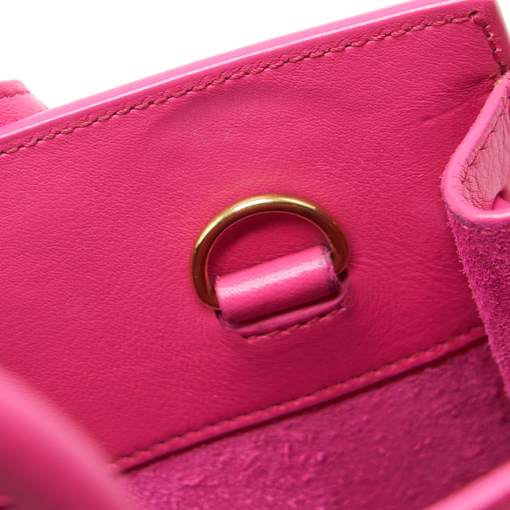 SAINT LAURENT/YSL NANO SAC DE JOUR NANO CALFSKIN PINK GHW