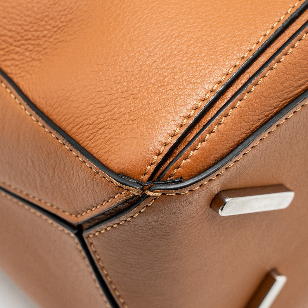 LOEWE MEDIUM PUZZLE BAG CALFSKIN TAN SHW