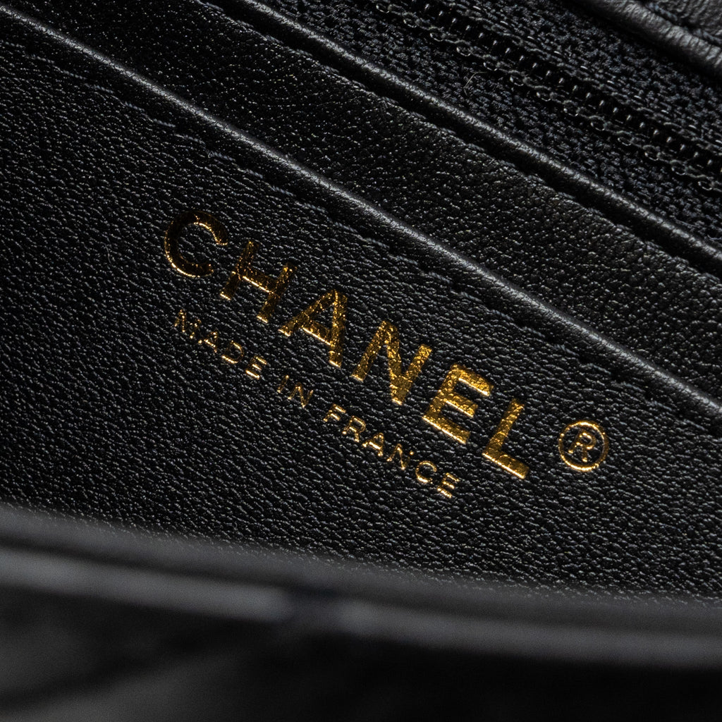 CHANEL MINI 2.55 REISSUE AGED CALFSKIN BLACK GHW (MICROCHIP)