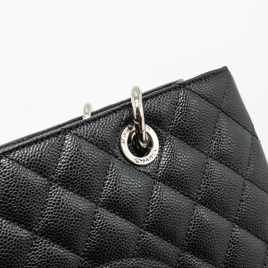 CHANEL GRAND SHOPPING TOTE CAVIAR BLACK SHW