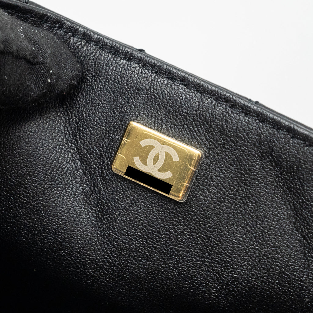 CHANEL MINI 2.55 REISSUE AGED CALFSKIN BLACK GHW (MICROCHIP)