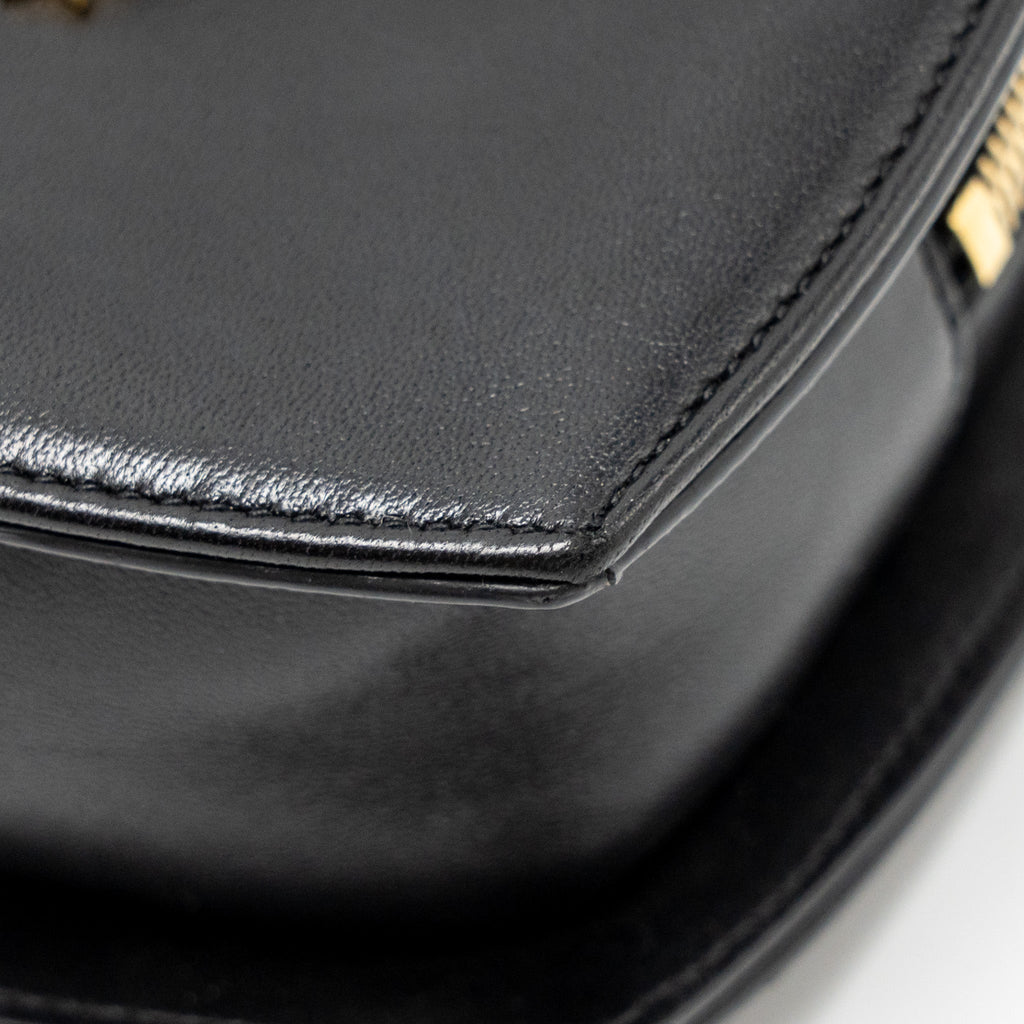 SAINT LAURENT/YSL LOVE HEART CLUTCH LAMBSKIN BLACK GHW