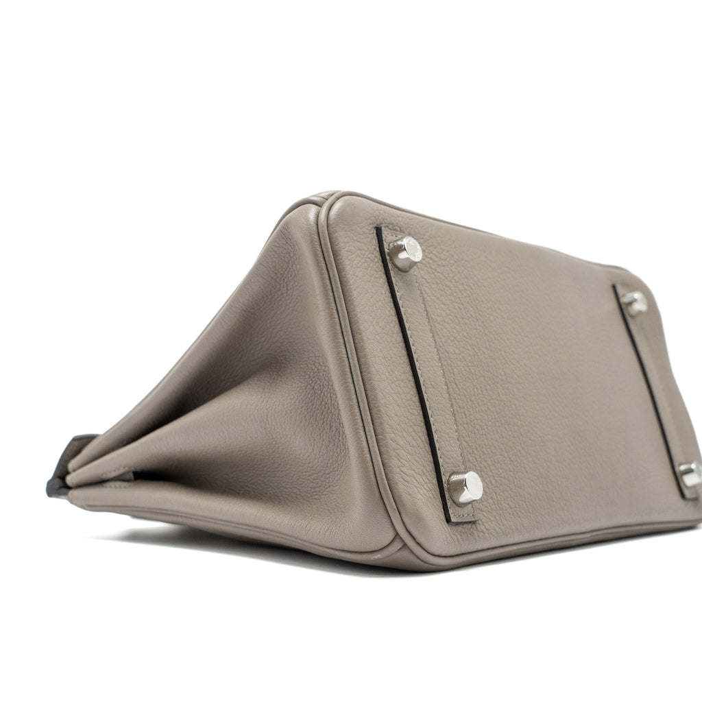 HERMES BIRKIN 25 TAURILLON NOVILLO M8 GRIS ASPHALTE SHW