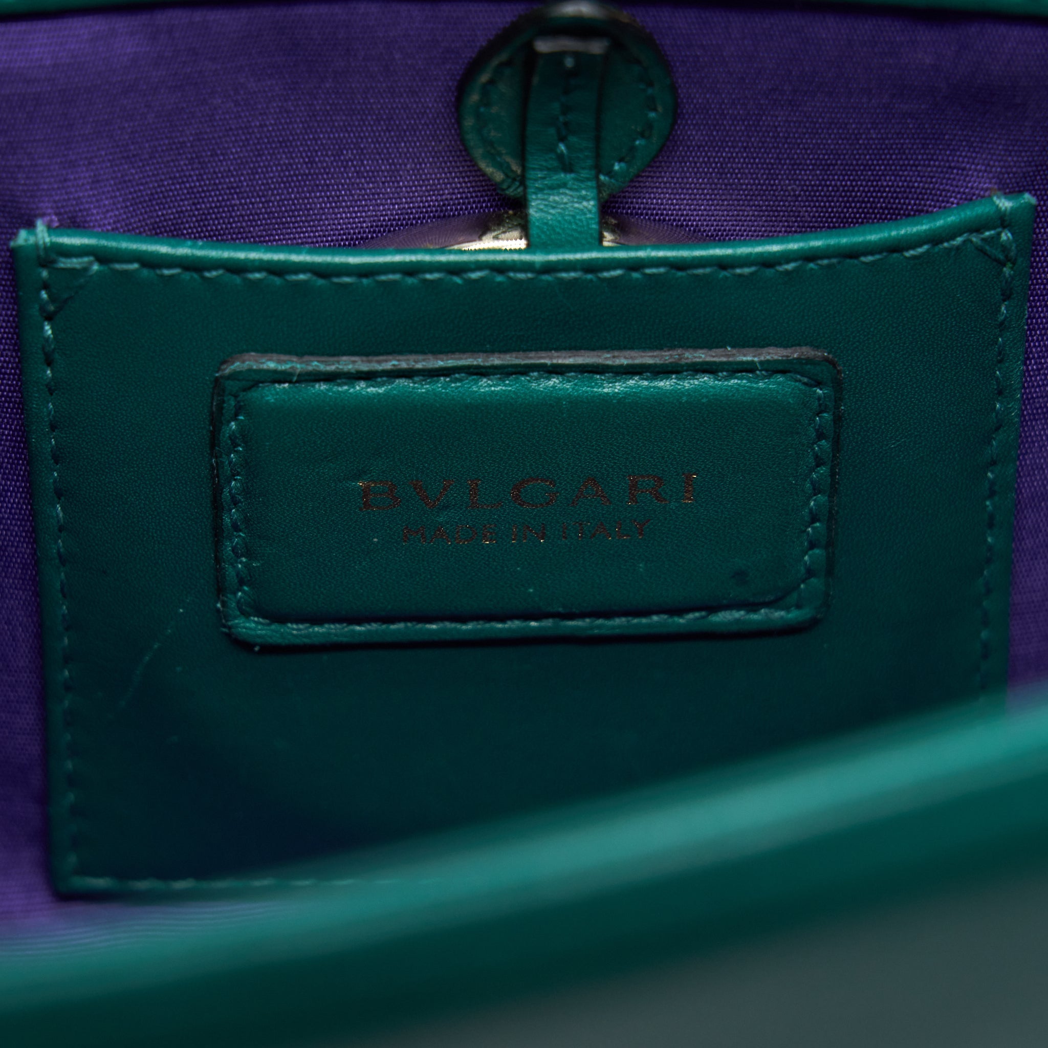 BVLGARI SERPENTI FOREVER CHAIN BAG GREEN