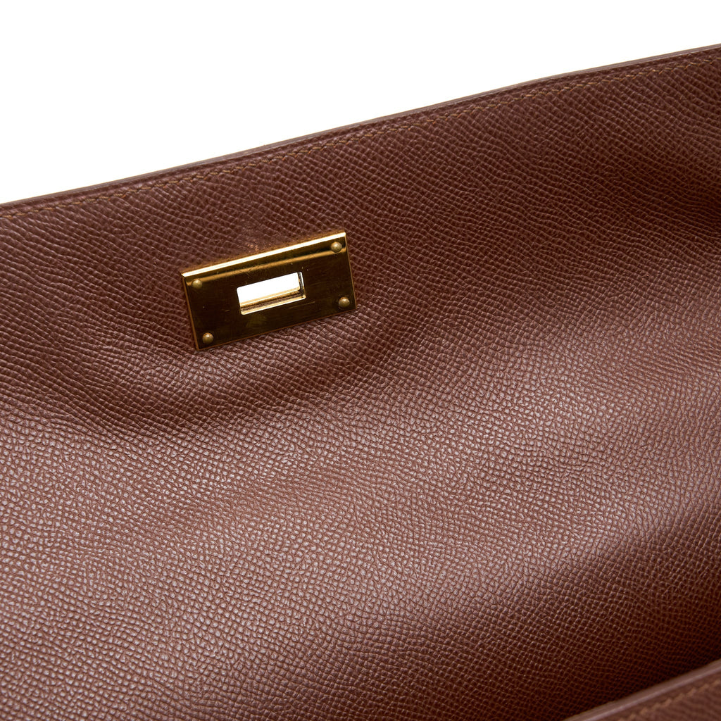 HERMES KELLY 40 EPSOM CHOCOLATE GHW