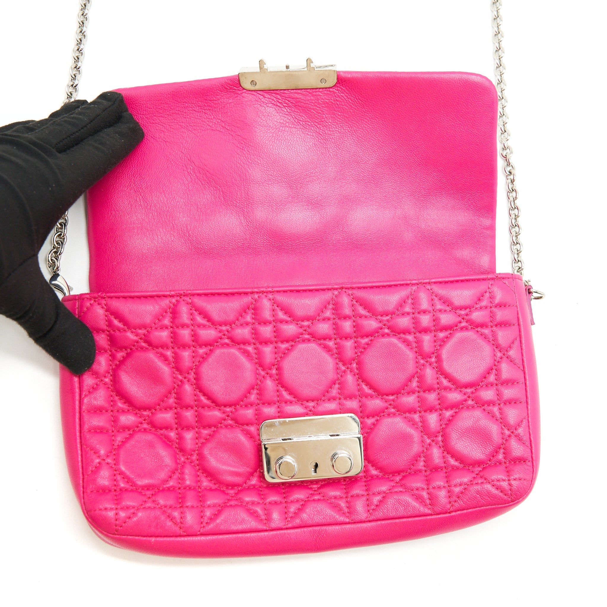 DIOR MISS DIOR MINI CROSSBODY CHAIN BAG PINK SHW