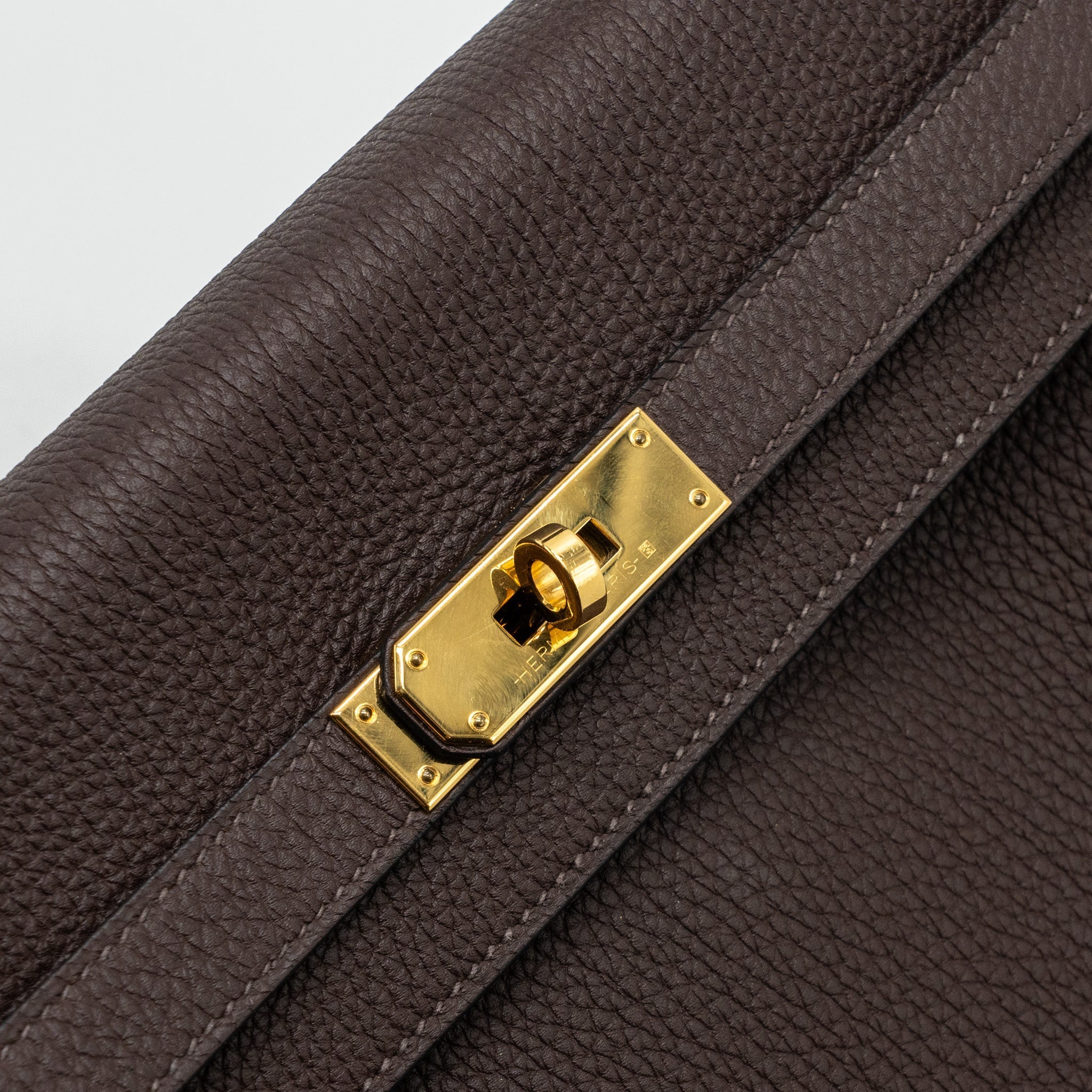 HERMES KELLY 35 TOGO CHOCOLATE GHW