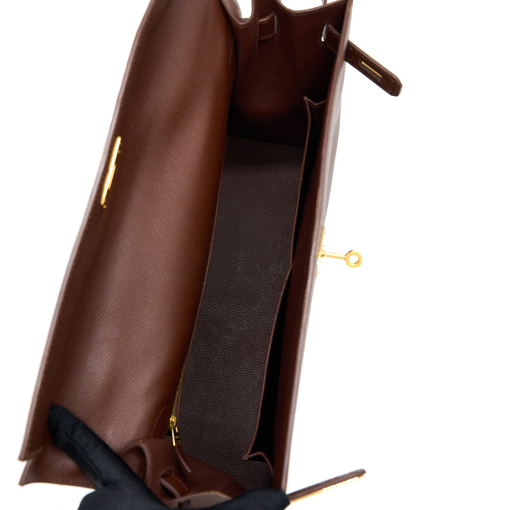 HERMES KELLY 40 EPSOM CHOCOLATE GHW
