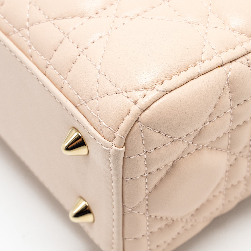 DIOR MY ABC DIOR SMALL LADY DIOR LAMBSKIN PINK LGHW