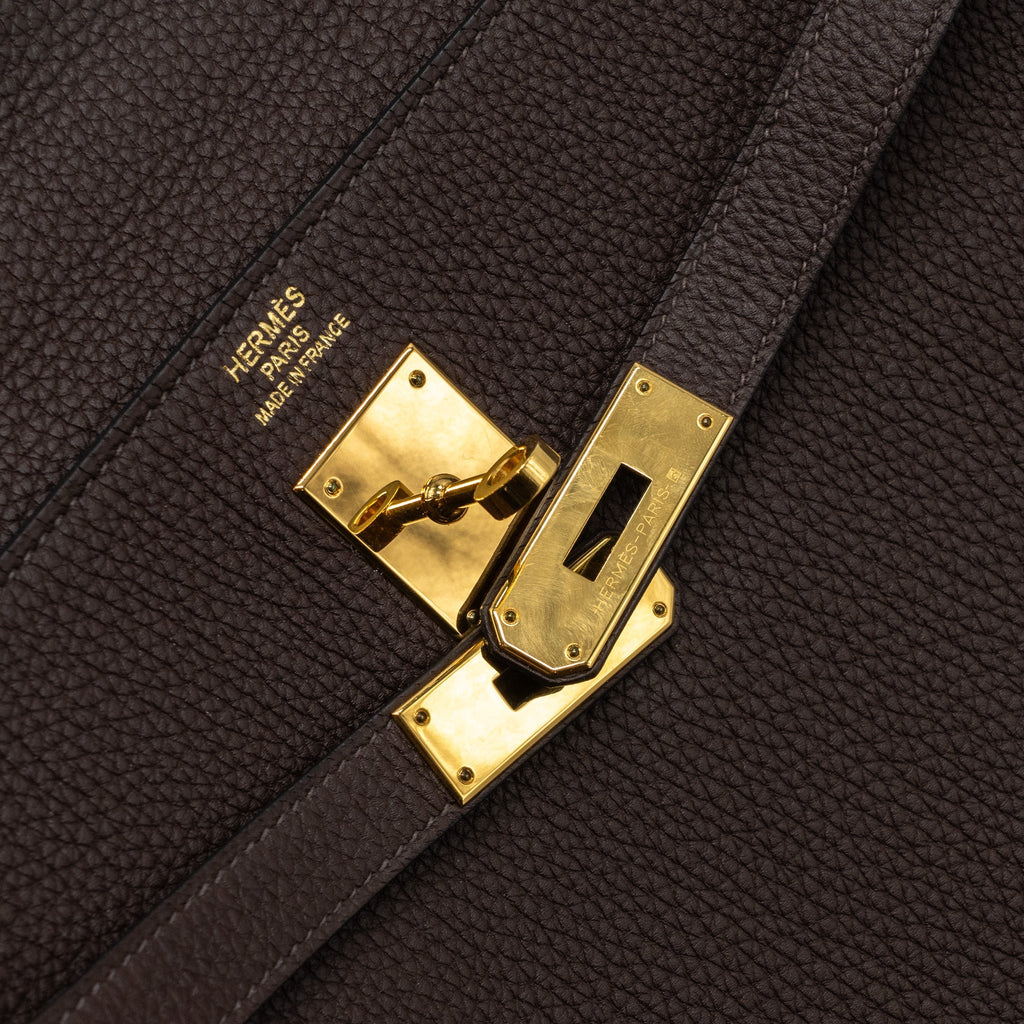 HERMES KELLY 35 TOGO CHOCOLATE GHW