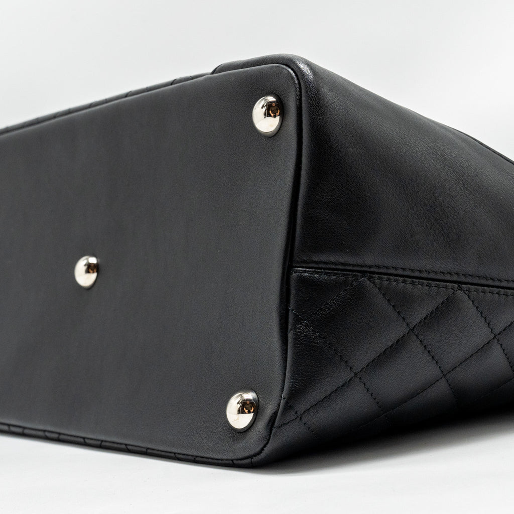 CHANEL CAMBON LIGNE TOTE BAG CALFSKIN BLACK SHW