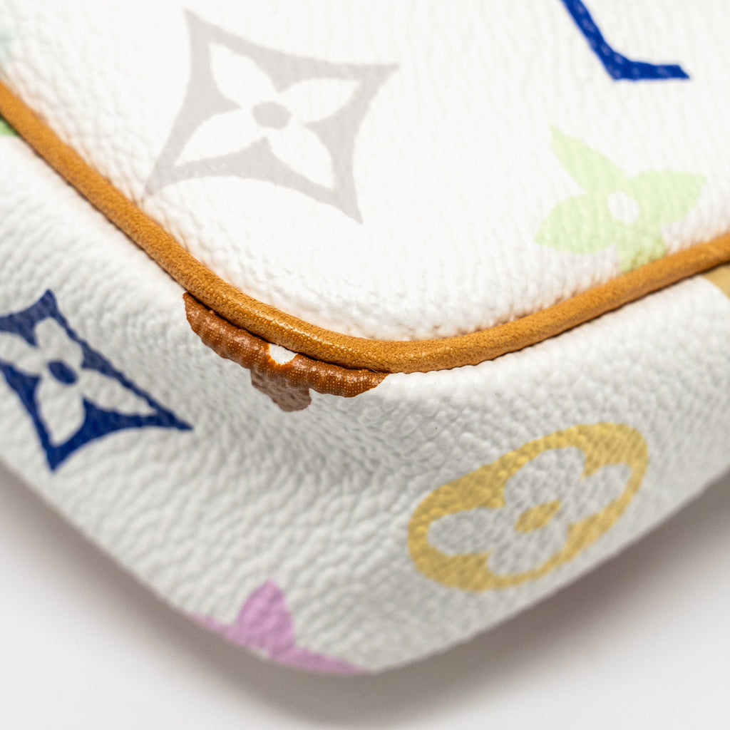 LOUIS VUITTON POCHETTE ACCESSORIES CANVAS WHITE MULTICOLOUR GHW