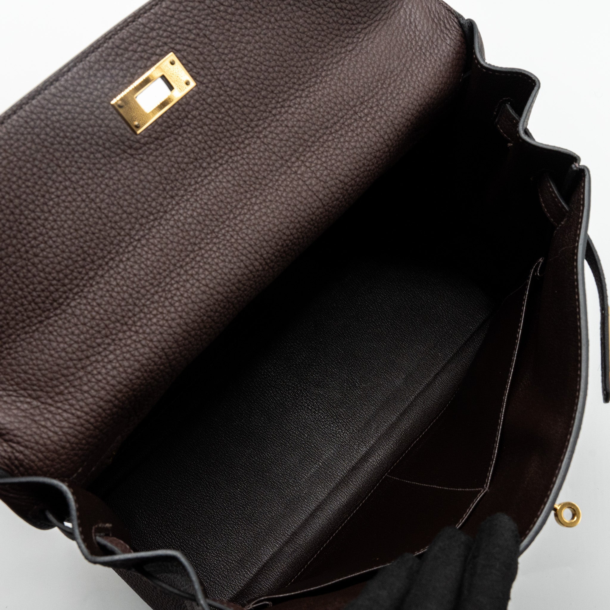 HERMES KELLY 35 TOGO CHOCOLATE GHW