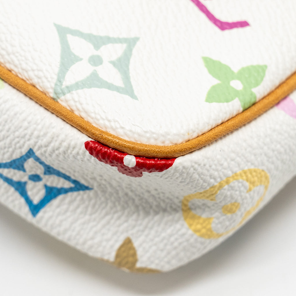 LOUIS VUITTON POCHETTE ACCESSORIES CANVAS WHITE MULTICOLOUR GHW