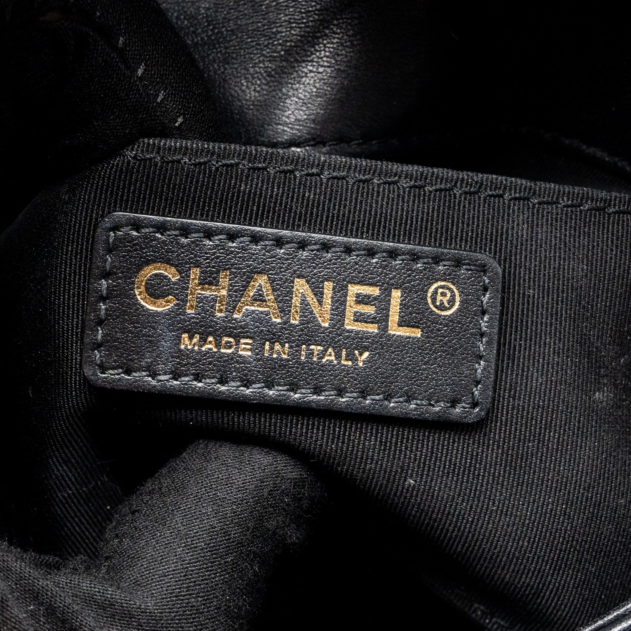 CHANEL PEARL CHAIN QUILTED FLAP BAG LAMBSKIN BLACK GHW
