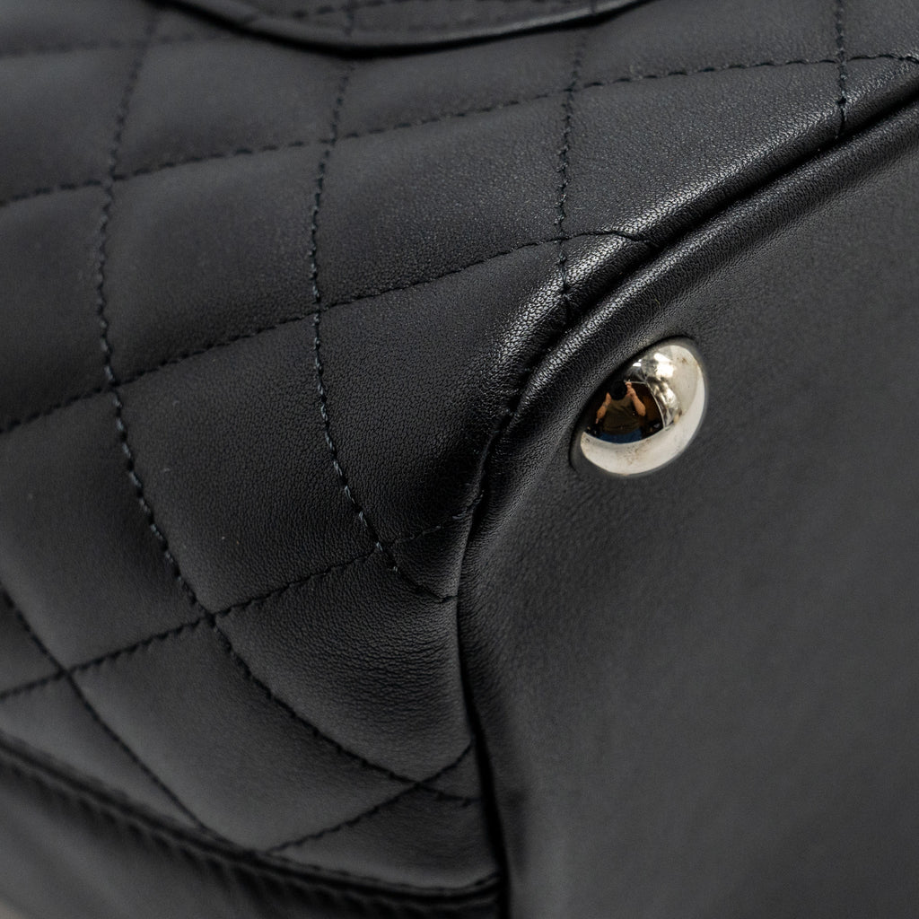 CHANEL CAMBON LIGNE TOTE BAG CALFSKIN BLACK SHW