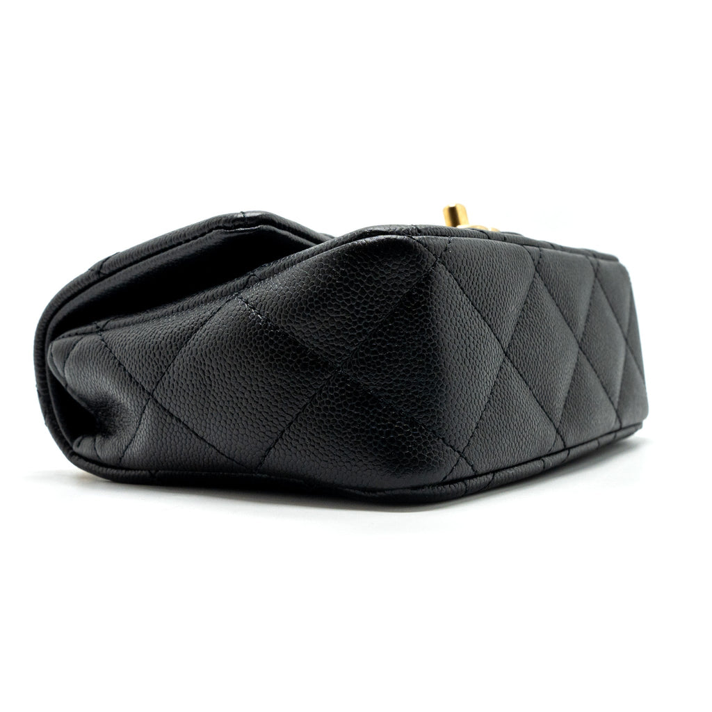 CHANEL 23P COCO LOVE FLAP BAG CAVIAR BLACK GHW(MICROCHIP)