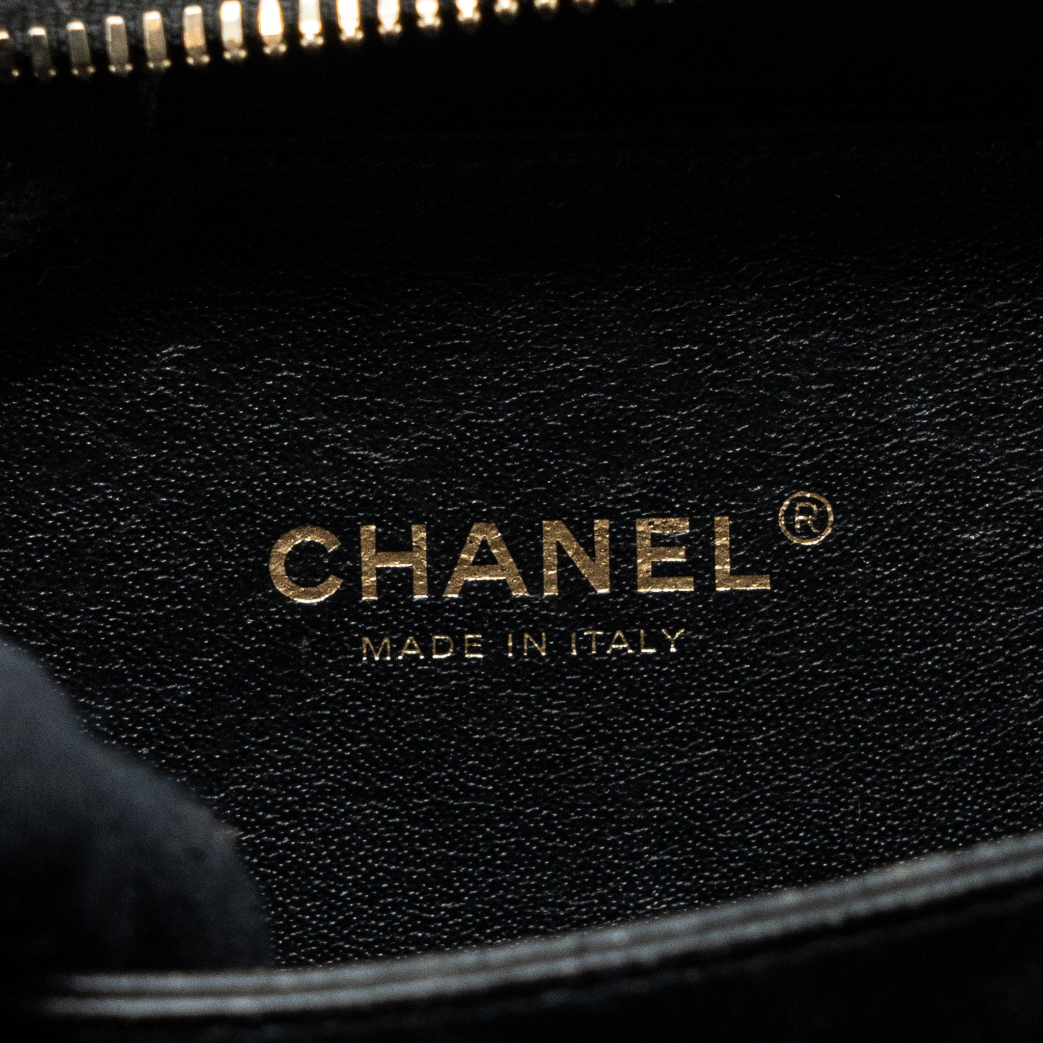 CHANEL MINI FILIGREE VANITY CASE CAVIAR BLACK GHW