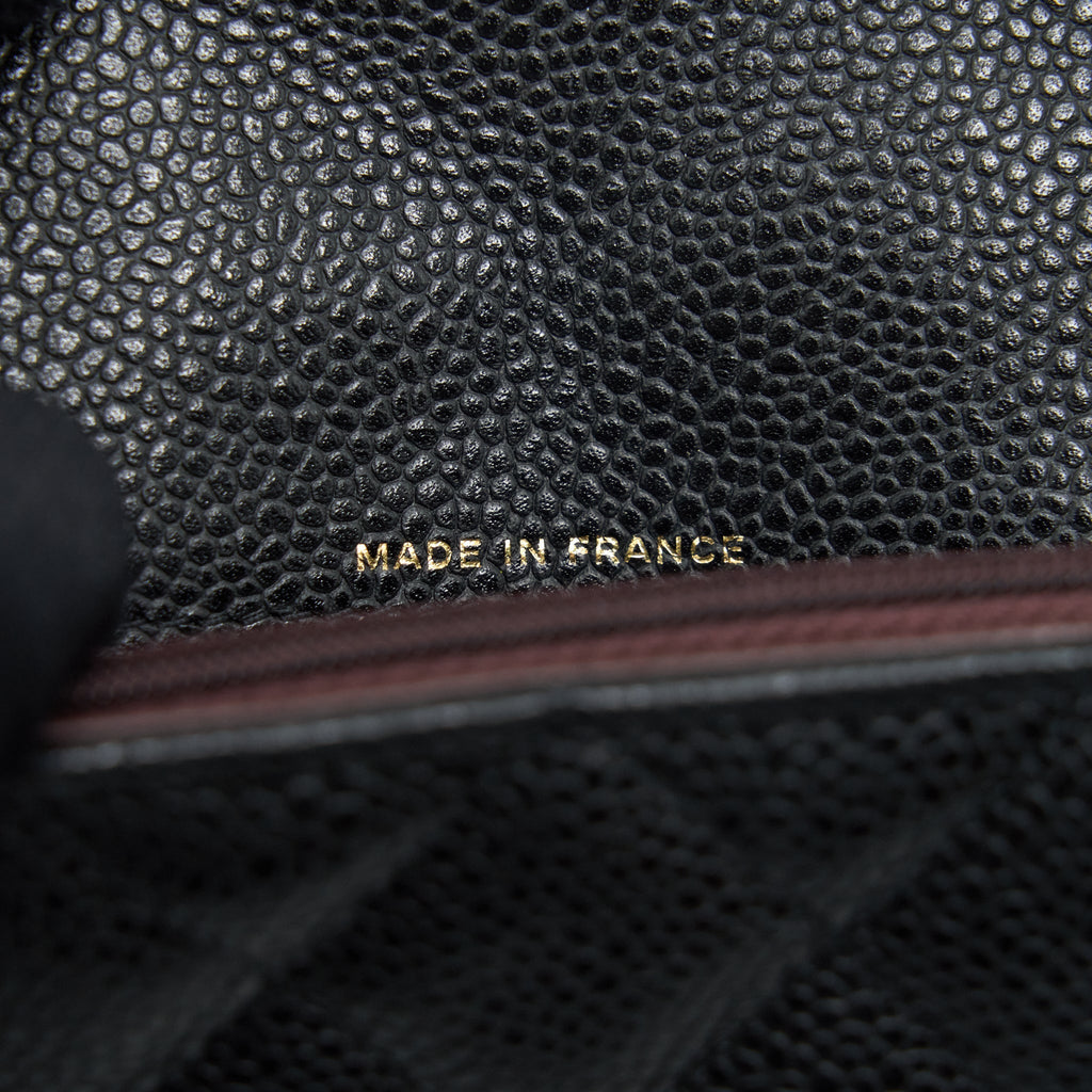 CHANEL CLASSIC LONG FLAP WALLET CAVIAR BLACK GHW