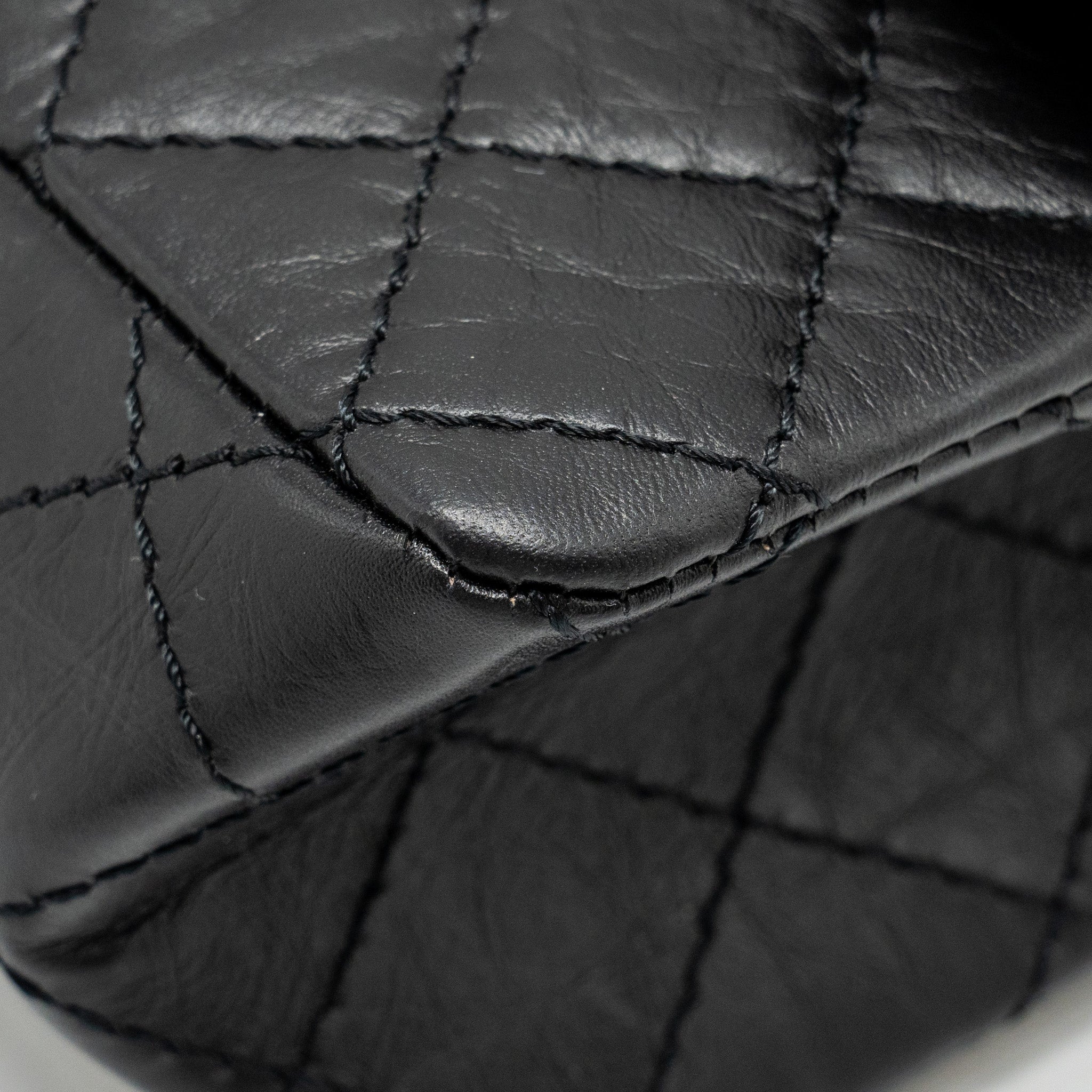CHANEL MINI 2.55 REISSUE AGED CALFSKIN BLACK GHW (MICROCHIP)