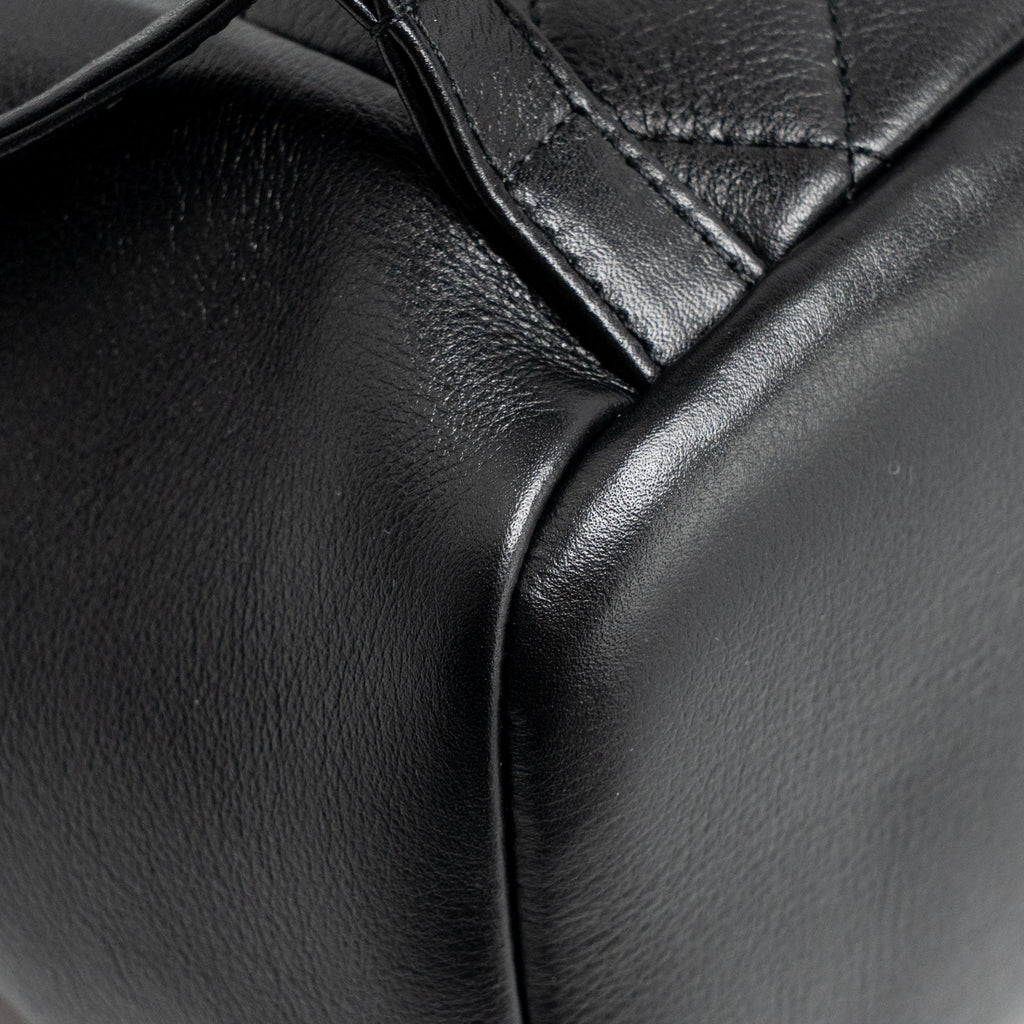 CHANEL MINI DUMA BACKPACK CALFSKIN BLACK LGHW (MICROCHIP)