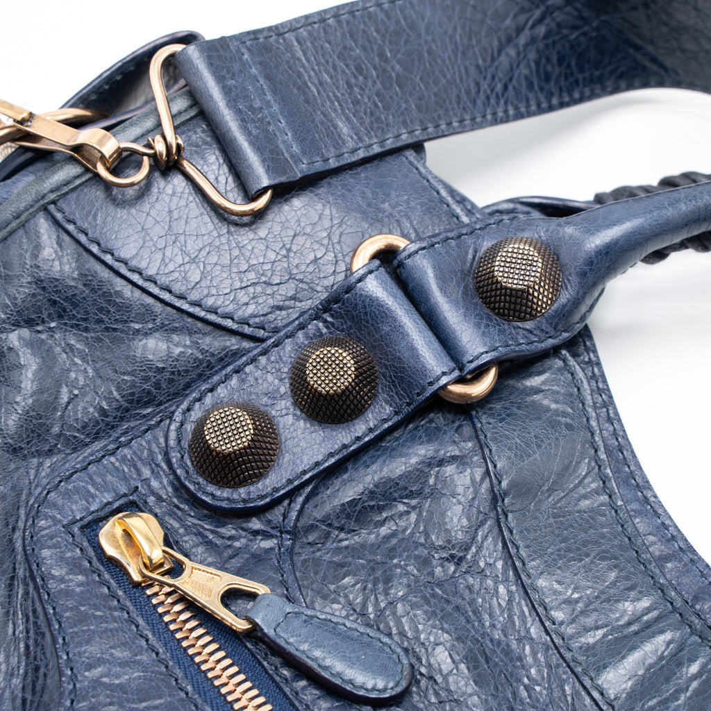 BALENCIAGA GIANT CITY BAG DARK BLUE RGHW