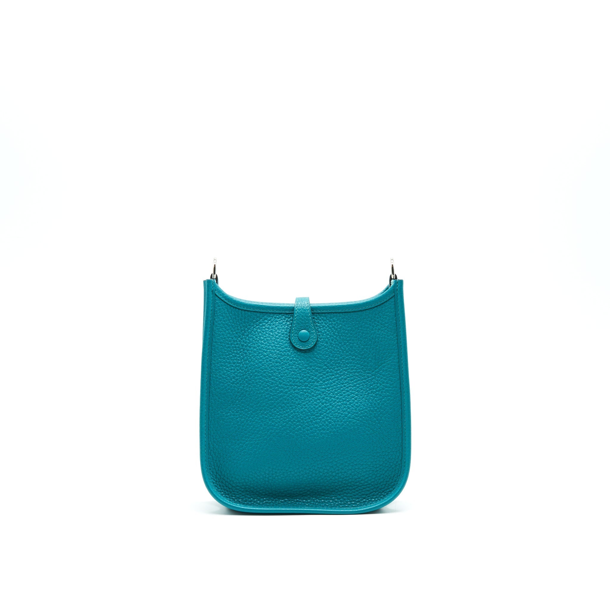 HERMES MINI EVELYNE BLEU PAON TAURILLON SHW