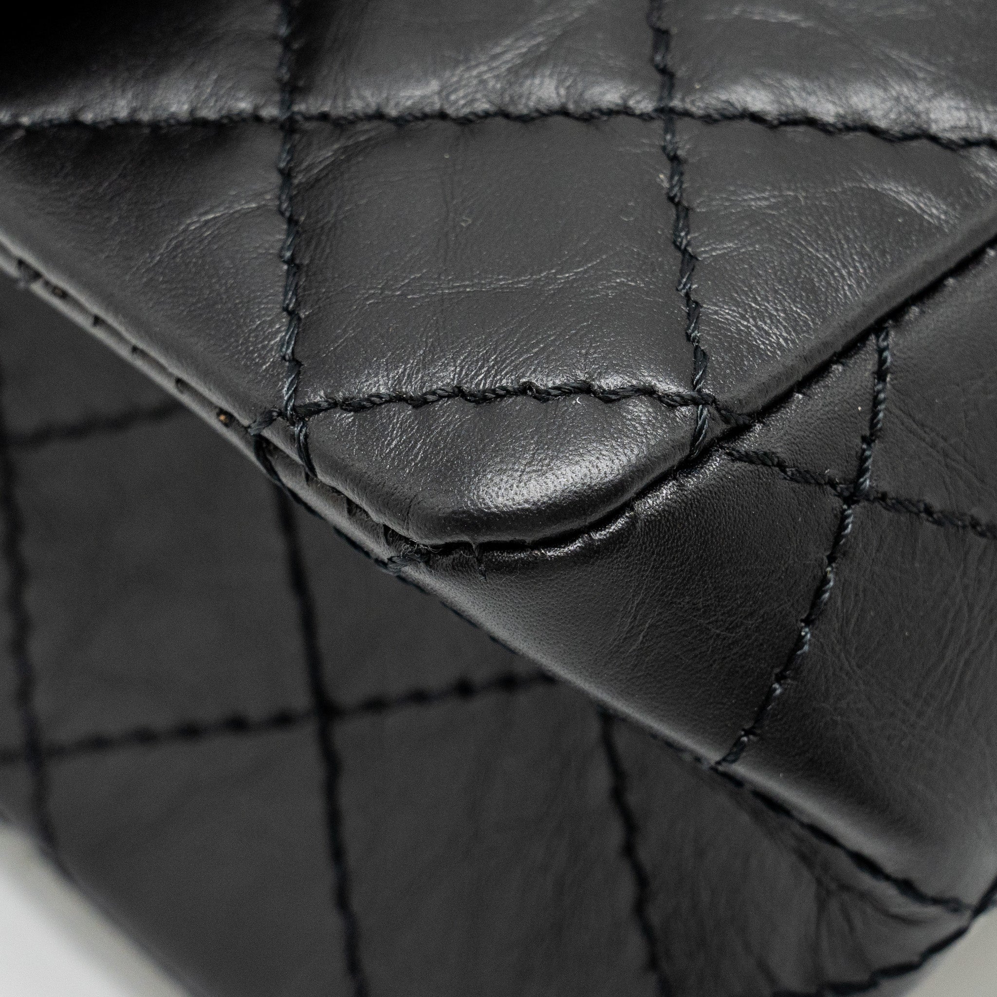 CHANEL MINI 2.55 REISSUE AGED CALFSKIN BLACK GHW (MICROCHIP)