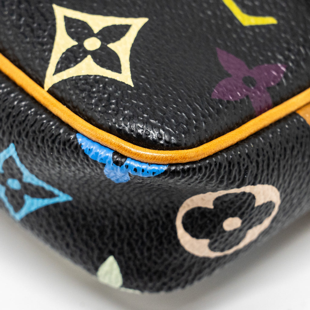LOUIS VUITTON POCHETTE ACCESSORIES CANVAS BLACK MULTICOLOUR GHW