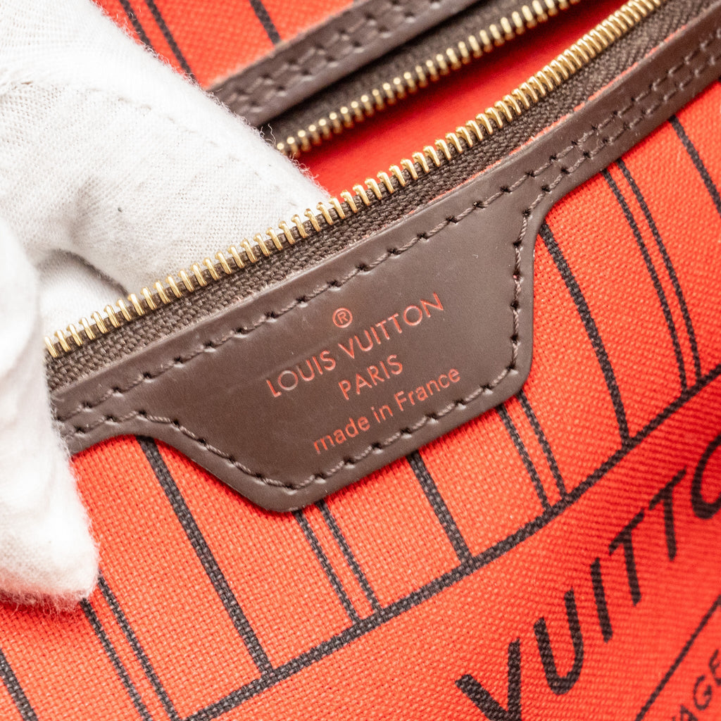 LOUIS VUITTON NEVERFULL MM DAMIER EBENE CANVAS GHW