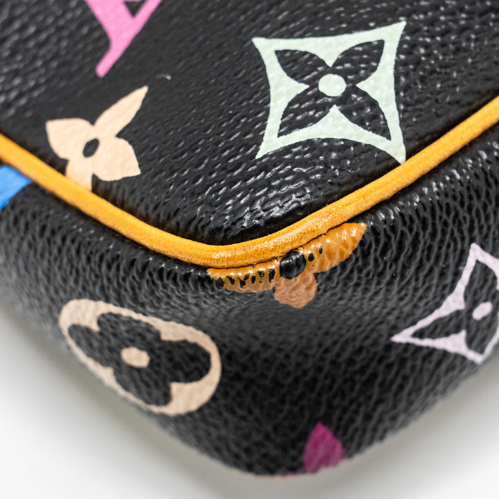 LOUIS VUITTON POCHETTE ACCESSORIES CANVAS BLACK MULTICOLOUR GHW