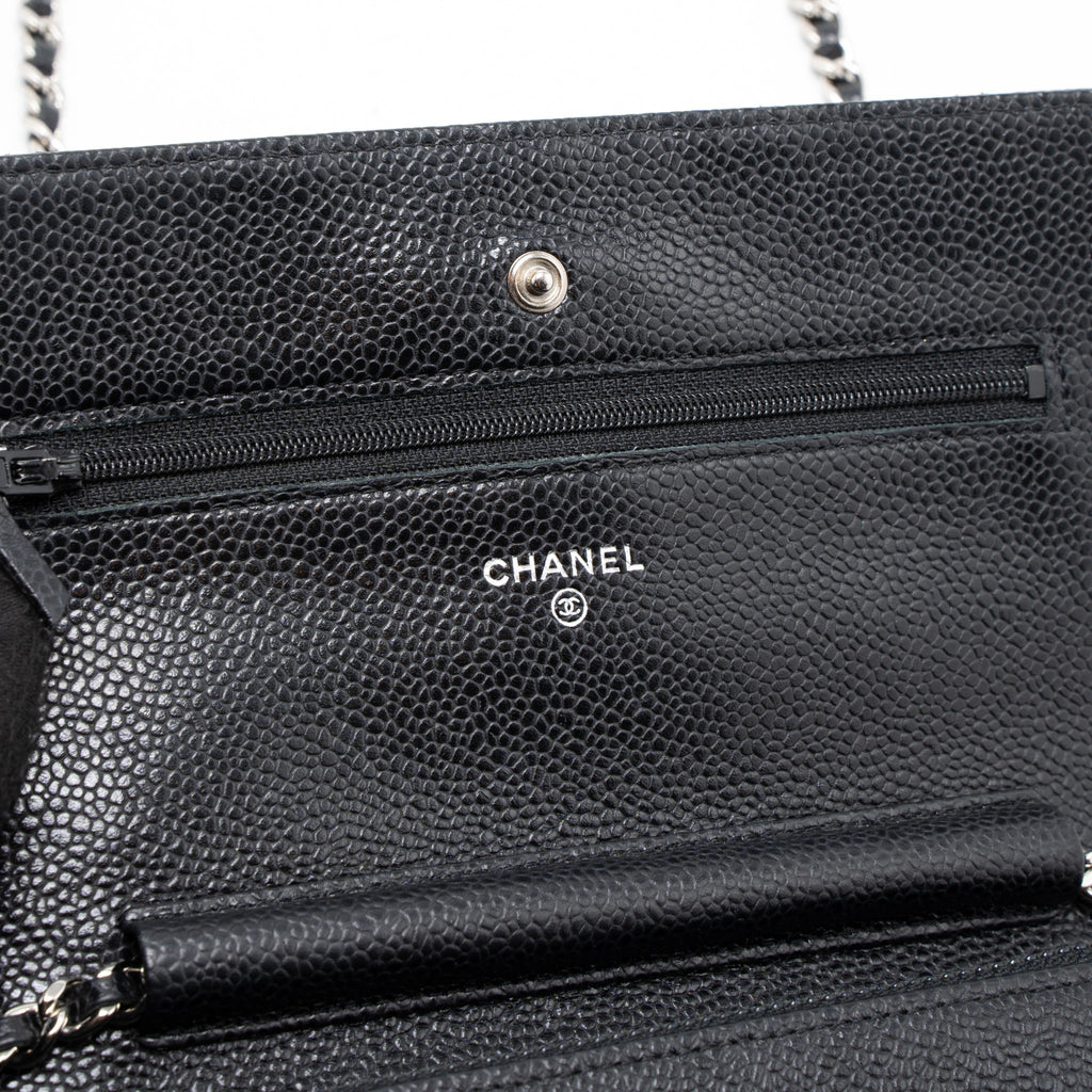 CHANEL CLASSIC WALLET ON CHAIN CAVIAR BLACK SHW