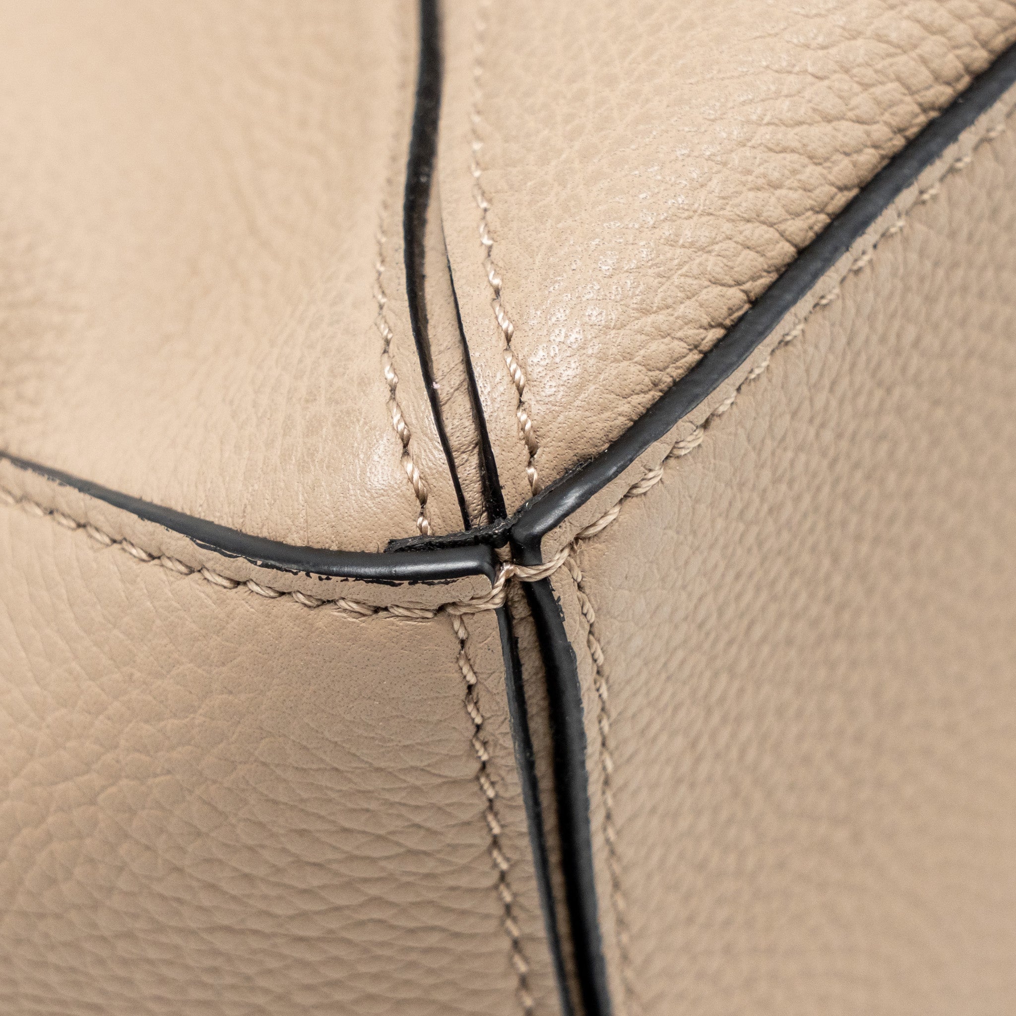 LOEWE SMALL PUZZLE BAG SOFT GRAINED CALFSKIN SAND GHW