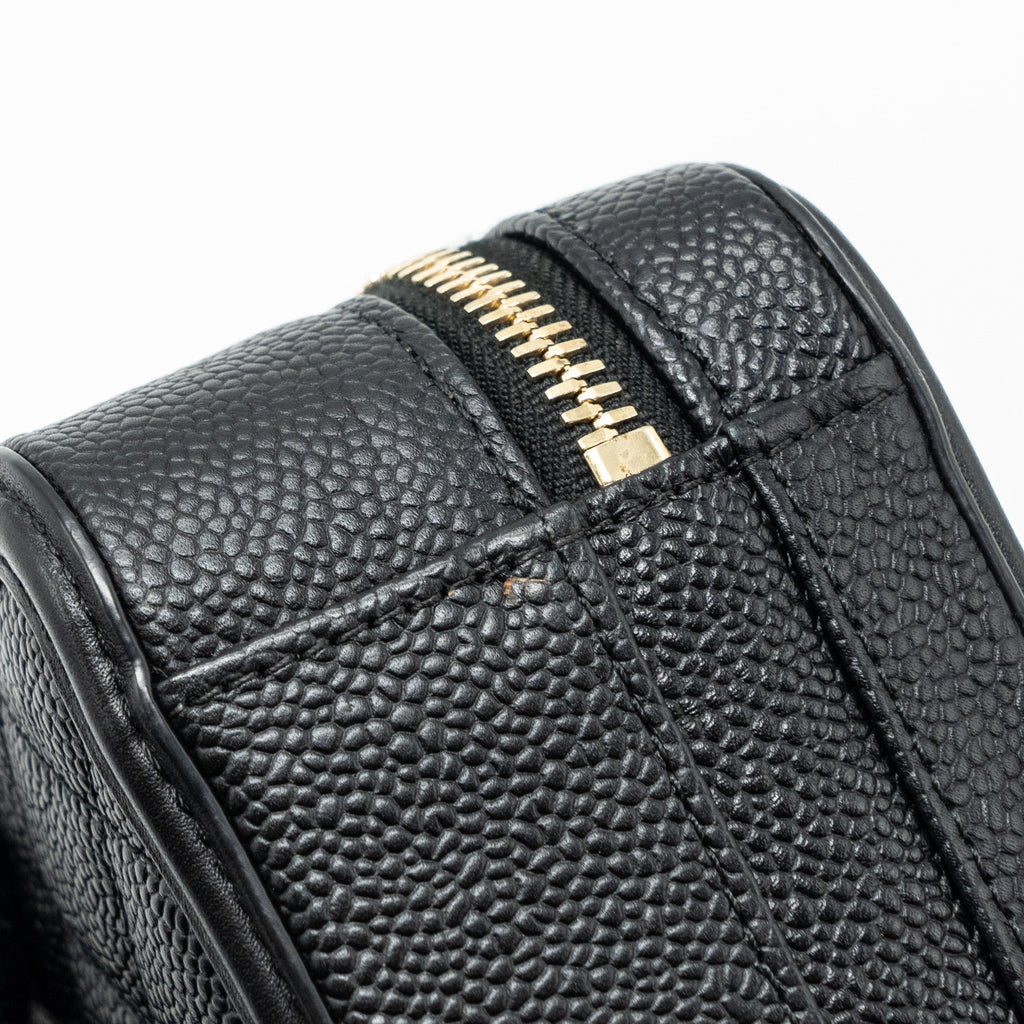 CHANEL MINI FILIGREE VANITY CASE CAVIAR BLACK GHW