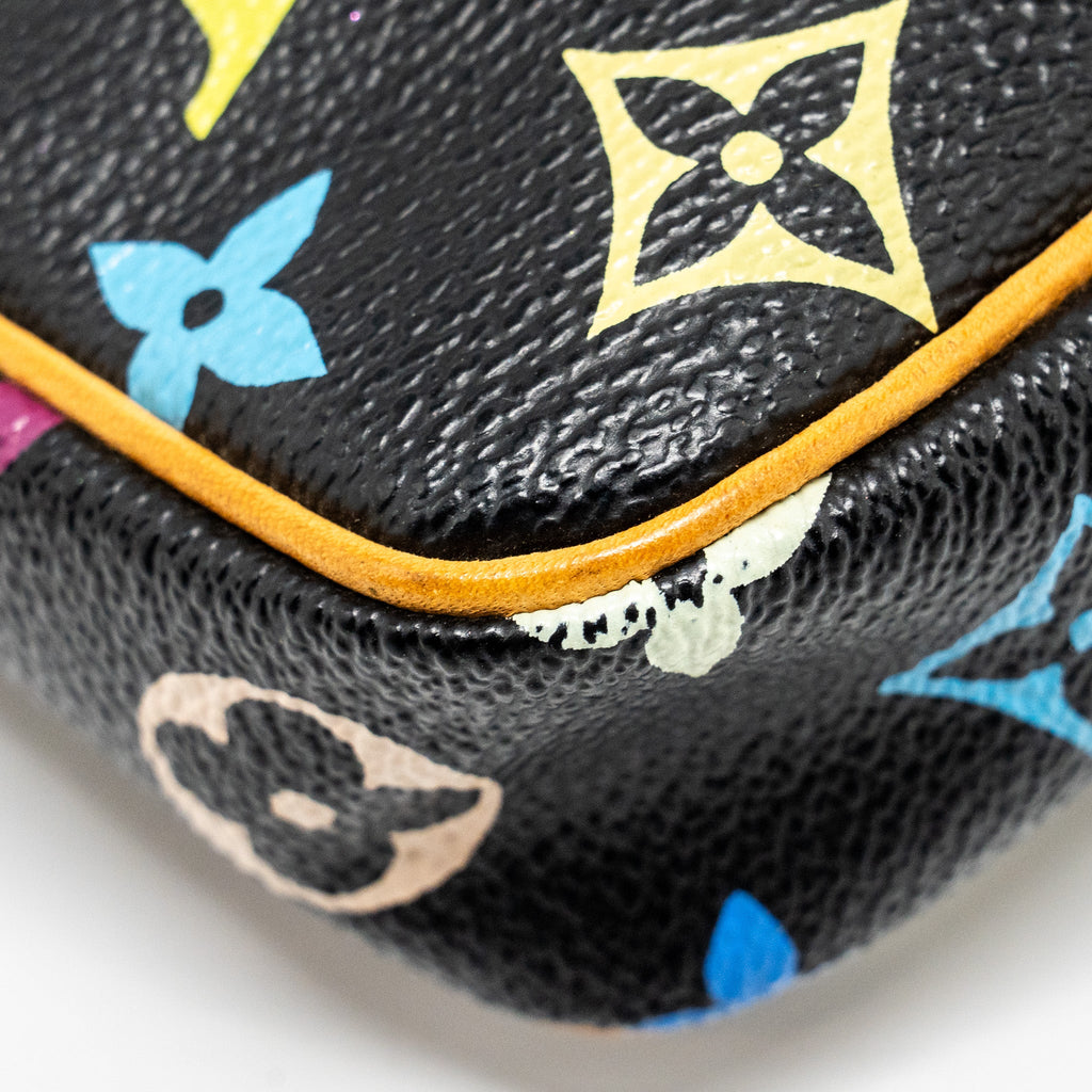 LOUIS VUITTON POCHETTE ACCESSORIES CANVAS BLACK MULTICOLOUR GHW