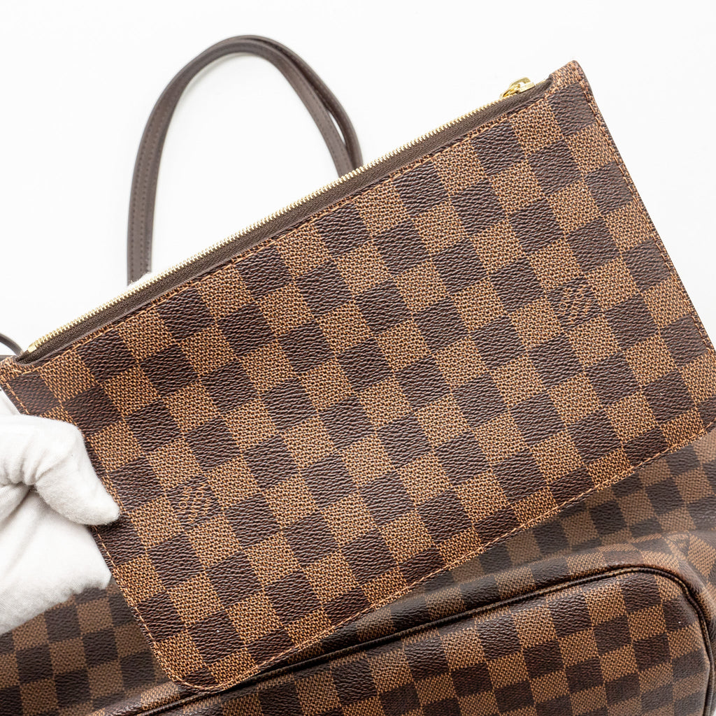 LOUIS VUITTON NEVERFULL MM DAMIER EBENE CANVAS GHW