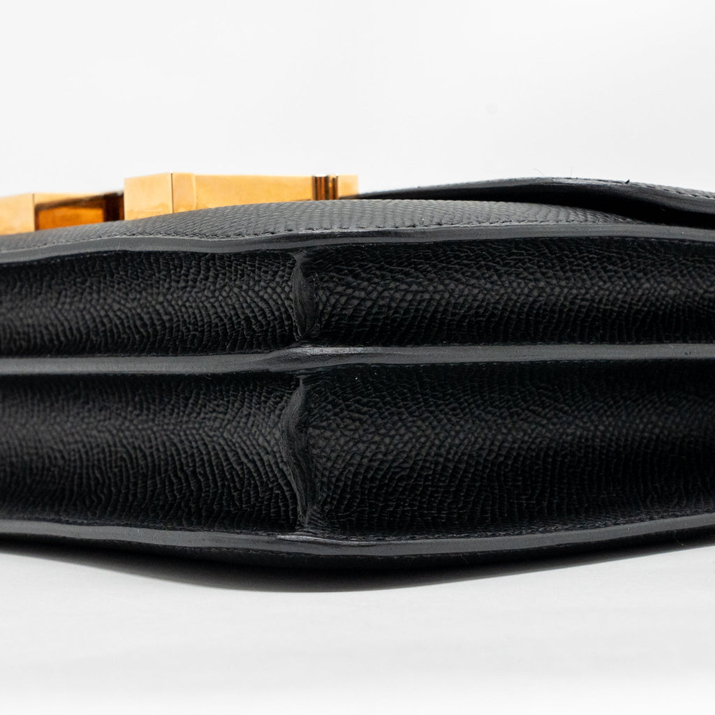 HERMES MINI CONSTANCE EPSOM BLACK RGHW