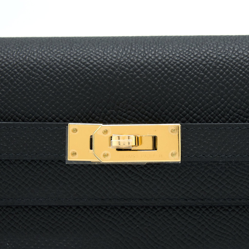 HERMES KELLY TO GO EPSOM BLACK GHW
