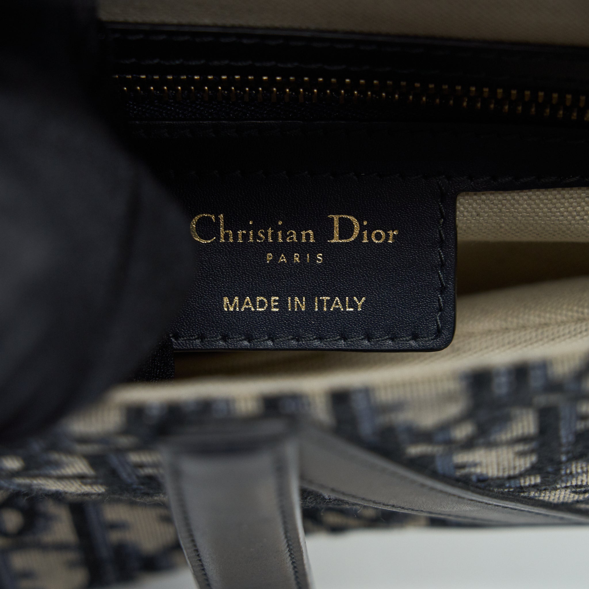 DIOR MEDIUM SADDLE BAG BLUE OBLIQUE JACQUARD