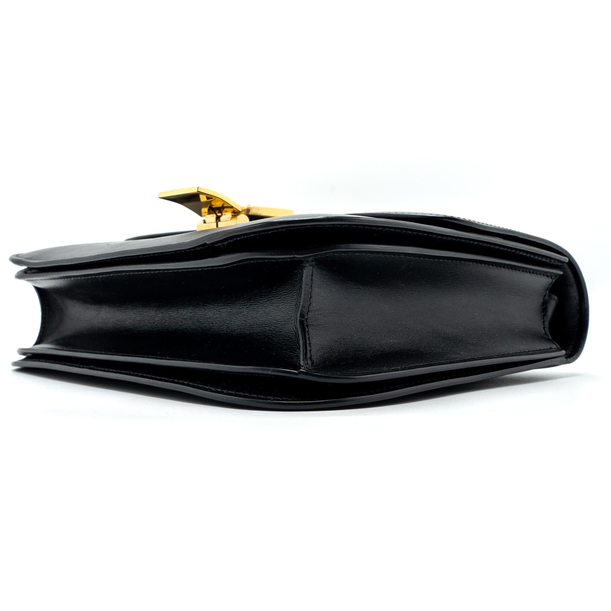 CELINE MEDIUM CLASSIC BOX BAG CALFSKIN BLACK GHW